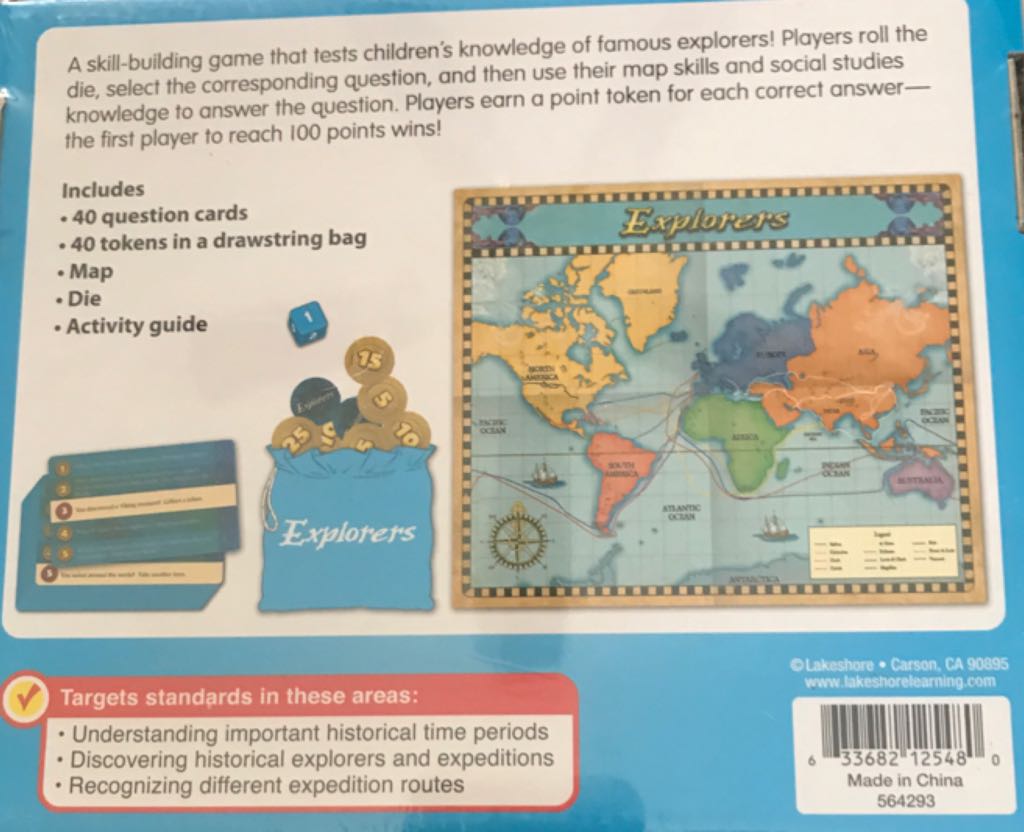 Explorers Grab And Play Game  board game collectible [Barcode 633682125480] - Main Image 2