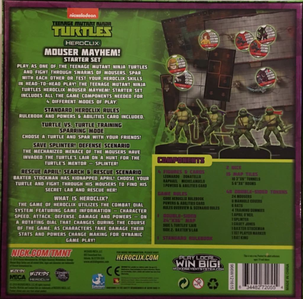 Teenage Mutant Ninja Turtles Turtle Power! Mouser Mayhem Starter Set  (2-4) board game collectible [Barcode 634482720554] - Main Image 2