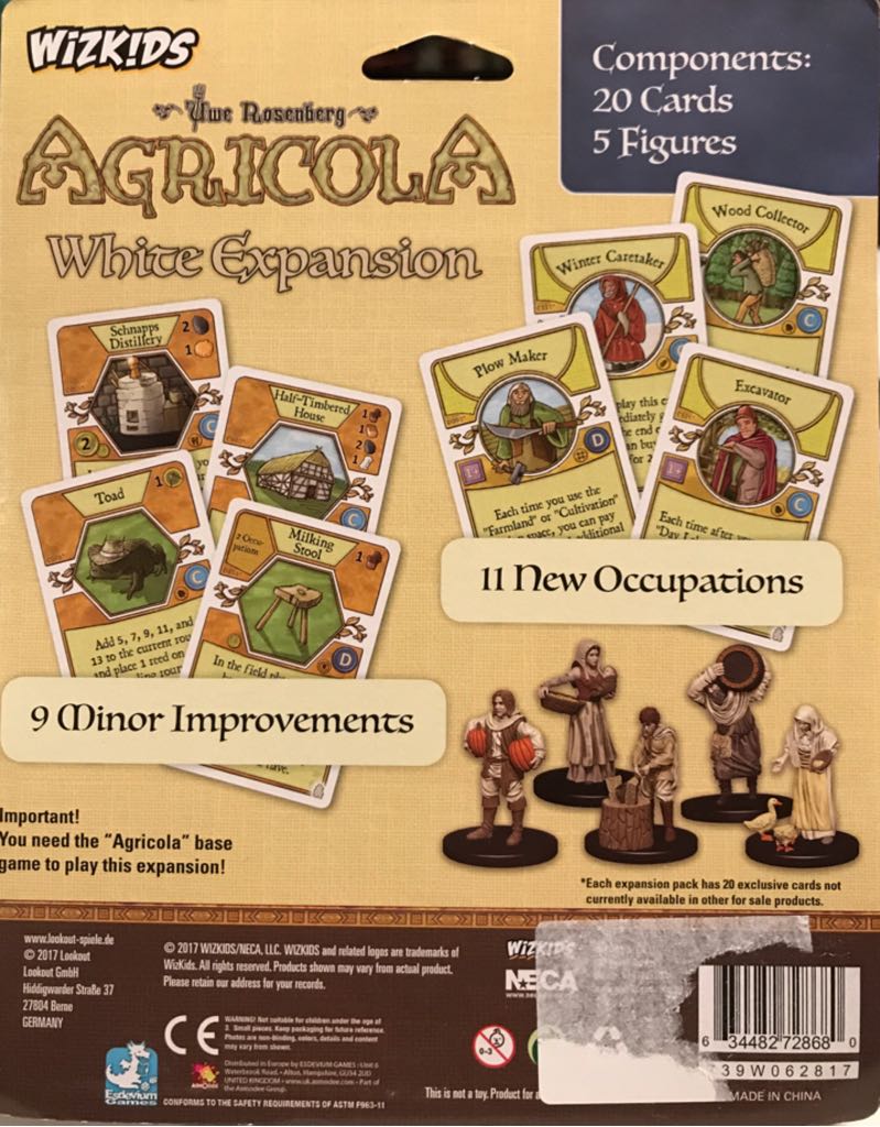 Agricola: White Expansion  (1-6) board game collectible [Barcode 634482728680] - Main Image 2