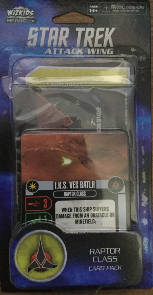 Star Trek Attack Wing Raptor Class Card Pack  (2) board game collectible [Barcode 634482729380] - Main Image 1