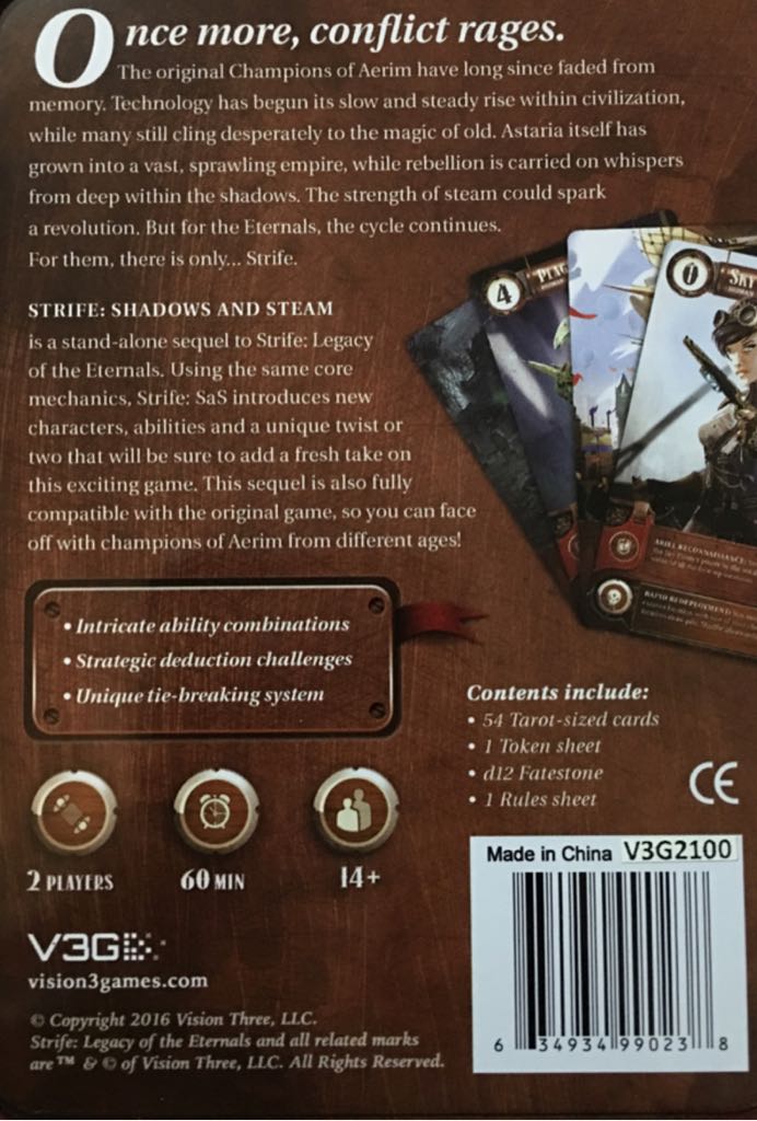 Strife : Shadows & Steam  (2) board game collectible [Barcode 634934990238] - Main Image 2