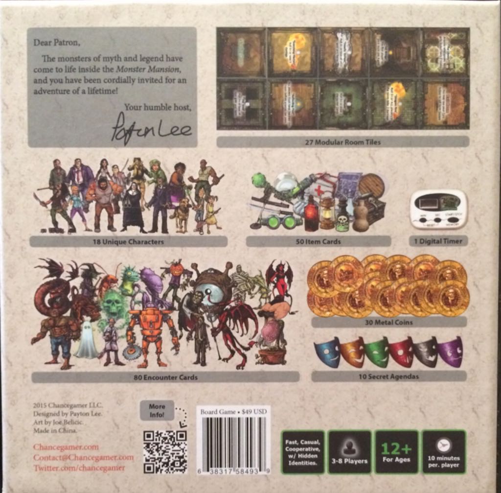 Monster Mansion  (3-8) board game collectible [Barcode 638317584939] - Main Image 2