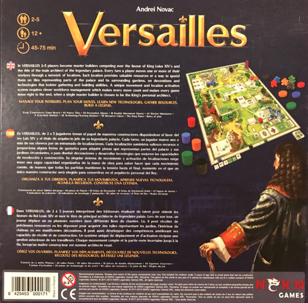 Versailles  (2-5) board game collectible [Barcode 6425453000171] - Main Image 2