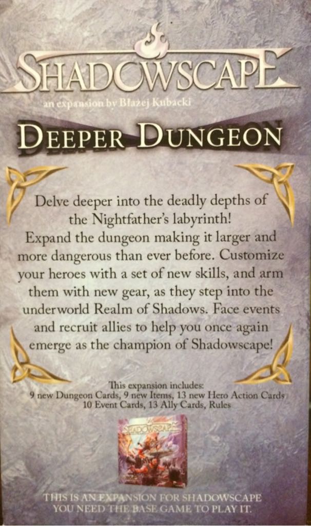 Shadowscape Deeper Dungeon   (1-4) board game collectible [Barcode 6425453000362] - Main Image 2
