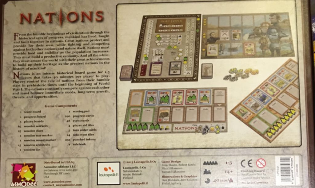 Nations  (1-5) board game collectible [Barcode 6430018270319] - Main Image 2