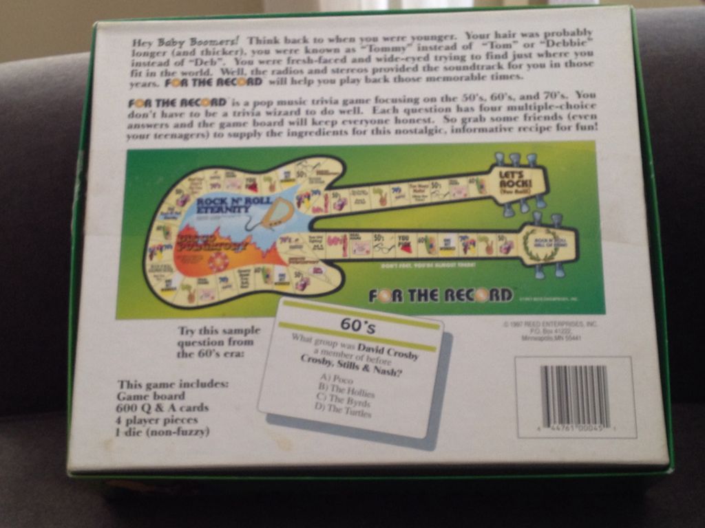 For The Record 50’s, 60’s & 70’s Edition  (2-4) board game collectible [Barcode 644761000451] - Main Image 2