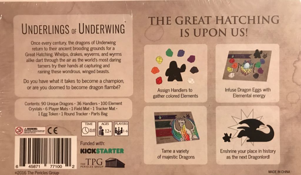 Underlings of Underwing  (1-6) board game collectible [Barcode 645871771002] - Main Image 2