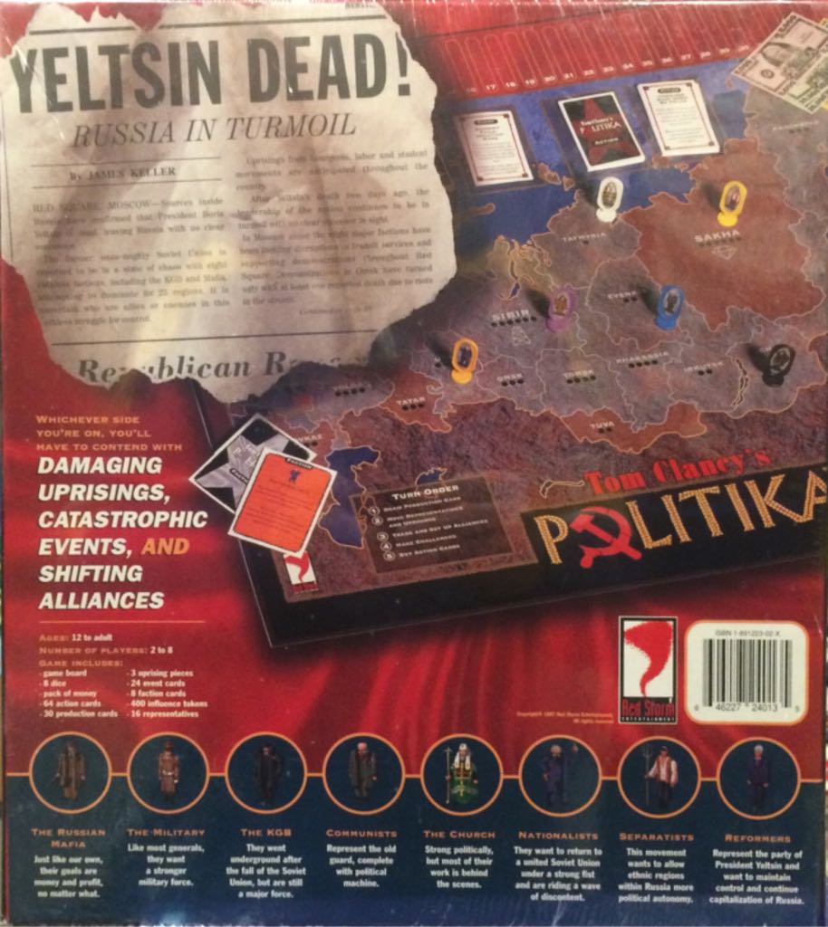Tom Clancy’s Politika  (2-8) board game collectible [Barcode 646227240135] - Main Image 2