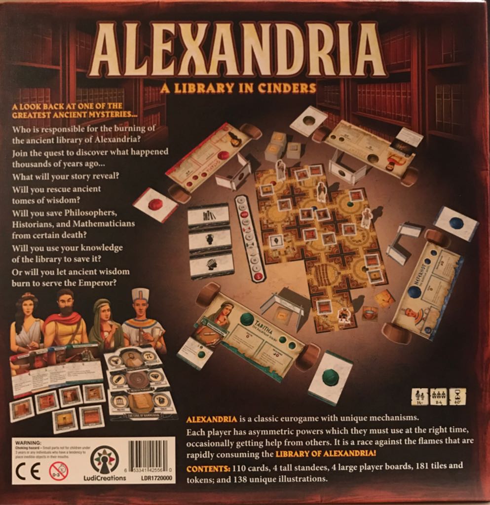 Alexandria: A Library in Cinders  (2-4) board game collectible [Barcode 653341425560] - Main Image 2