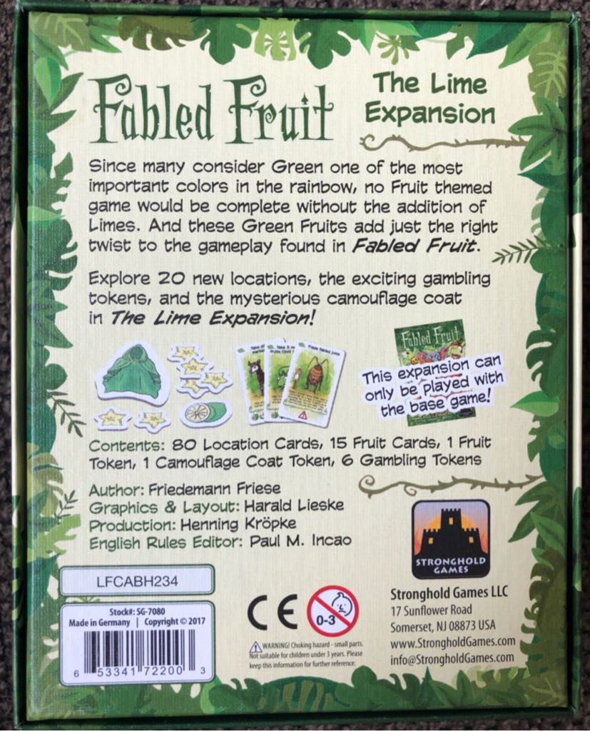 Fabled Fruit Lime Expansion  (2-5) board game collectible [Barcode 653341722003] - Main Image 2