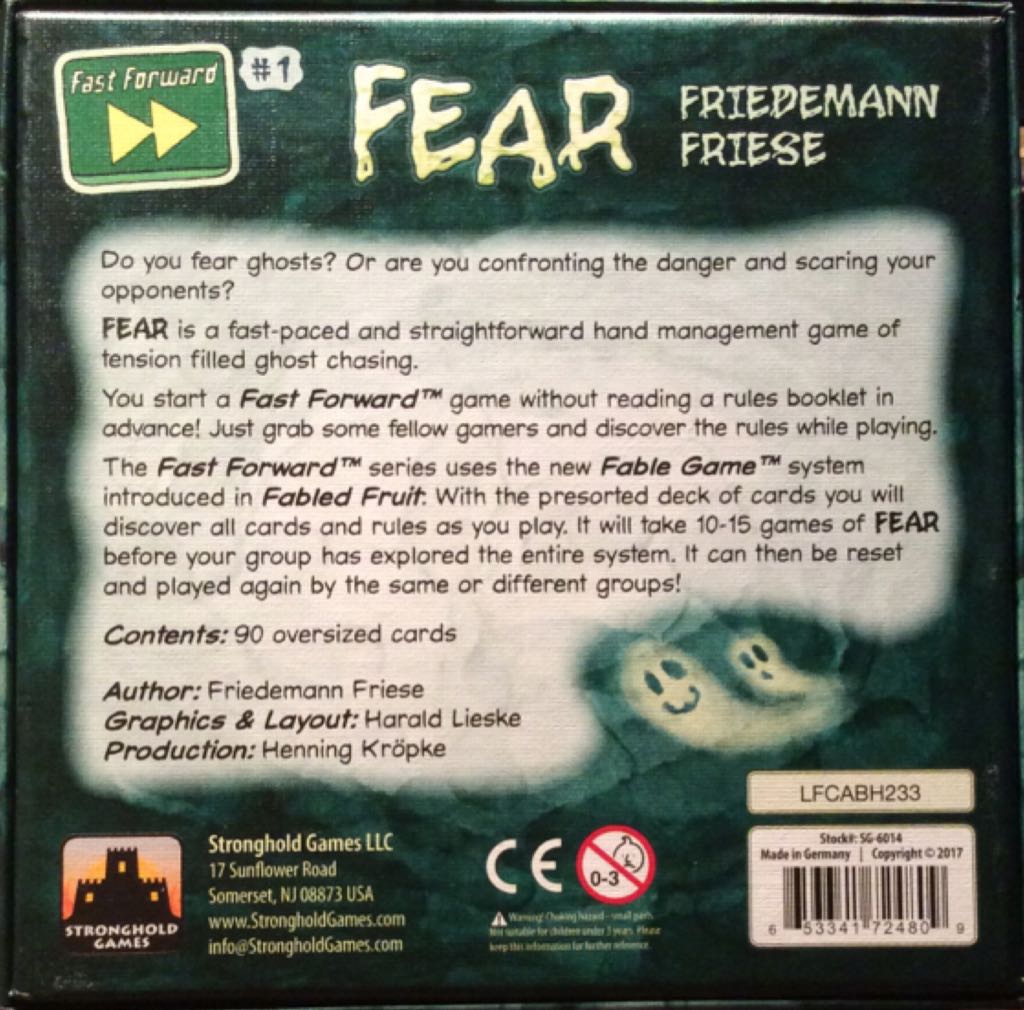 Fear - A Fable Game  (2-5) board game collectible [Barcode 653341724809] - Main Image 2