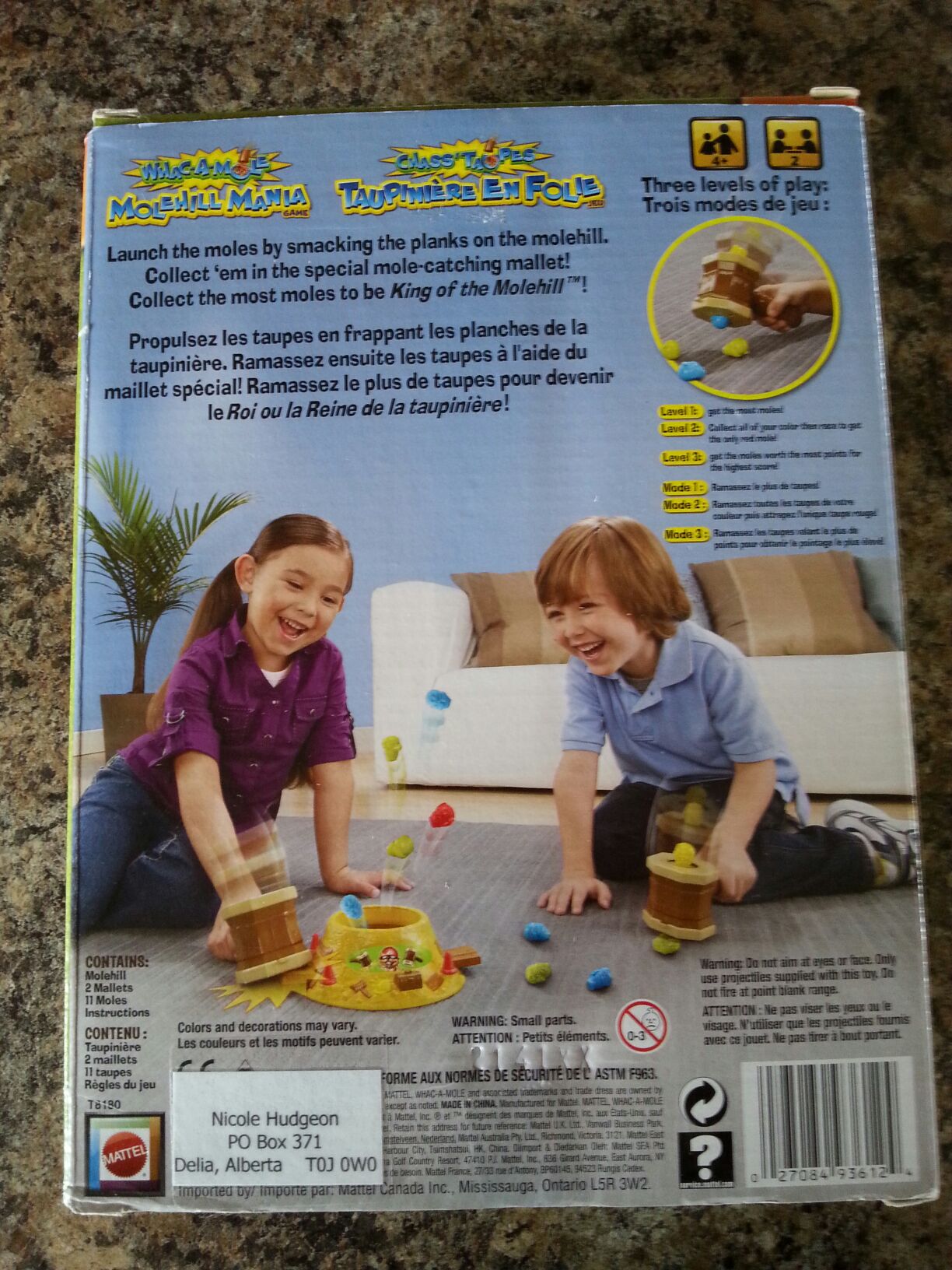 Molehill Mania  (2-4) board game collectible [Barcode 027084936124] - Main Image 2