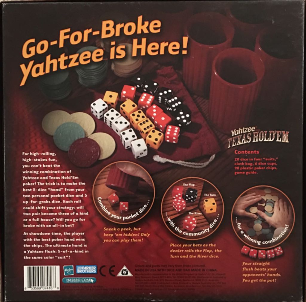 Yahtzee: Texas Hold Em  (2-6) board game collectible [Barcode 653569074168] - Main Image 2