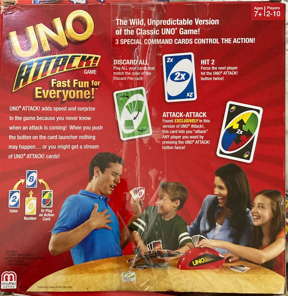 UNO: Attack  (2-10) board game collectible [Barcode 027084936513] - Main Image 2