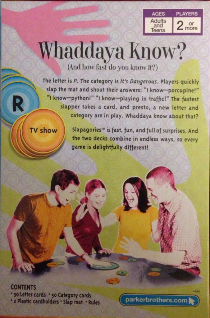 Slapagories  (2+) board game collectible [Barcode 653569174929] - Main Image 2