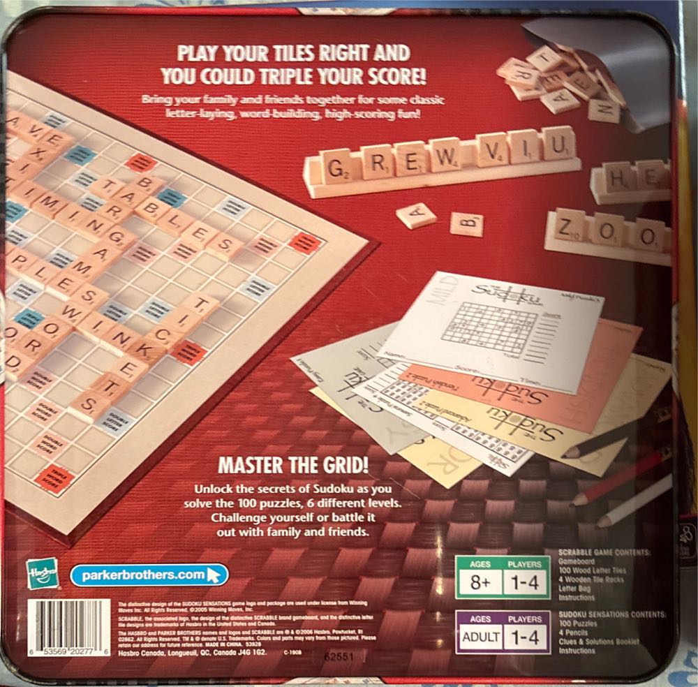 Scrabble: Sudoku Sensations Game, The  board game collectible [Barcode 653569202776] - Main Image 2