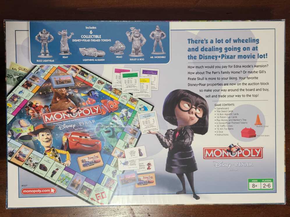 Monopoly: Disney-Pixar Edition  (6) board game collectible [Barcode 653569230977] - Main Image 3