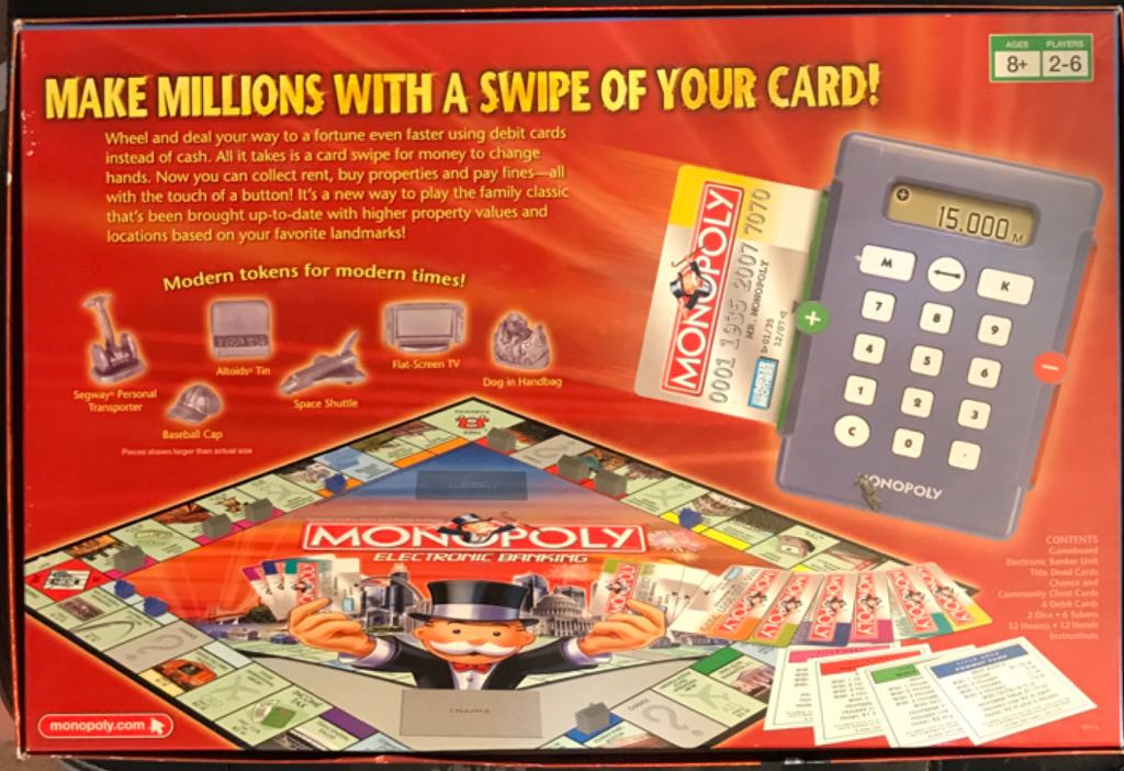 Monopoly: Electronic Banking Edition  (2-6) board game collectible [Barcode 653569251552] - Main Image 2