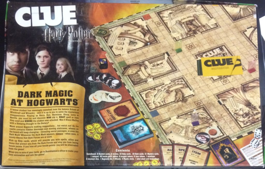 CLUE: Harry Potter Edition  (3-5) board game collectible [Barcode 653569343547] - Main Image 2
