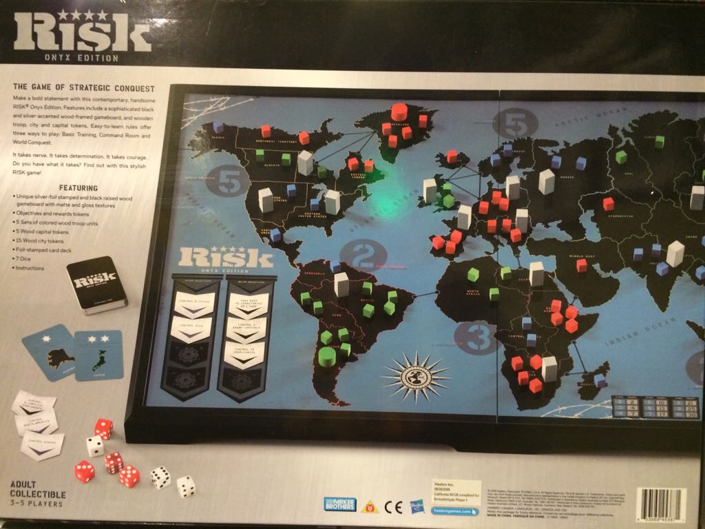 Risk: Onyx Edition  (3-5) board game collectible [Barcode 653569453871] - Main Image 2