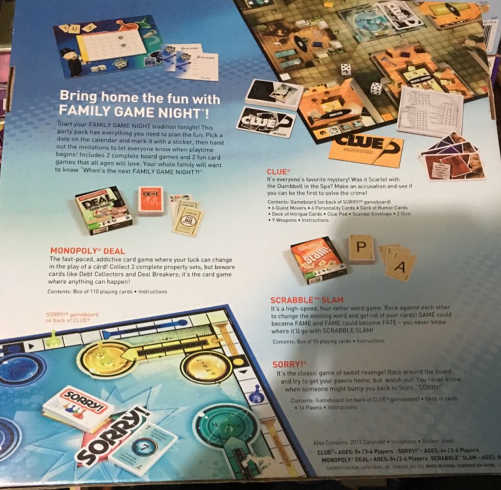 Family Game Night  board game collectible [Barcode 653569569435] - Main Image 2