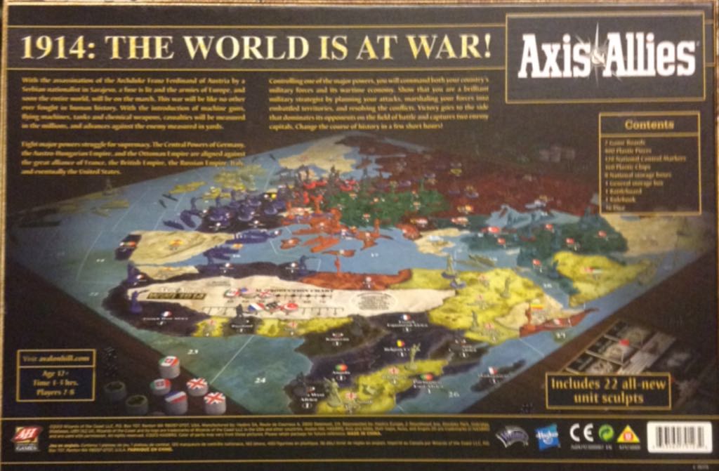 Axis & Allies: WWI 1914  (2 to 8) board game collectible [Barcode 653569791232] - Main Image 2
