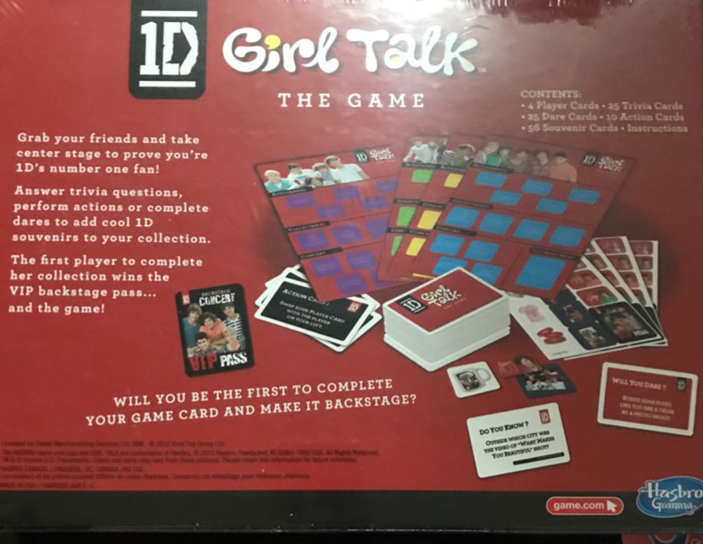 Girl Talk The Game - 1D  (2-4) board game collectible [Barcode 653569815143] - Main Image 2
