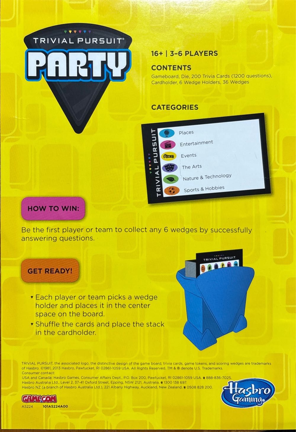 Trivial Pursuit: Party  (3-6) board game collectible [Barcode 653569887423] - Main Image 4