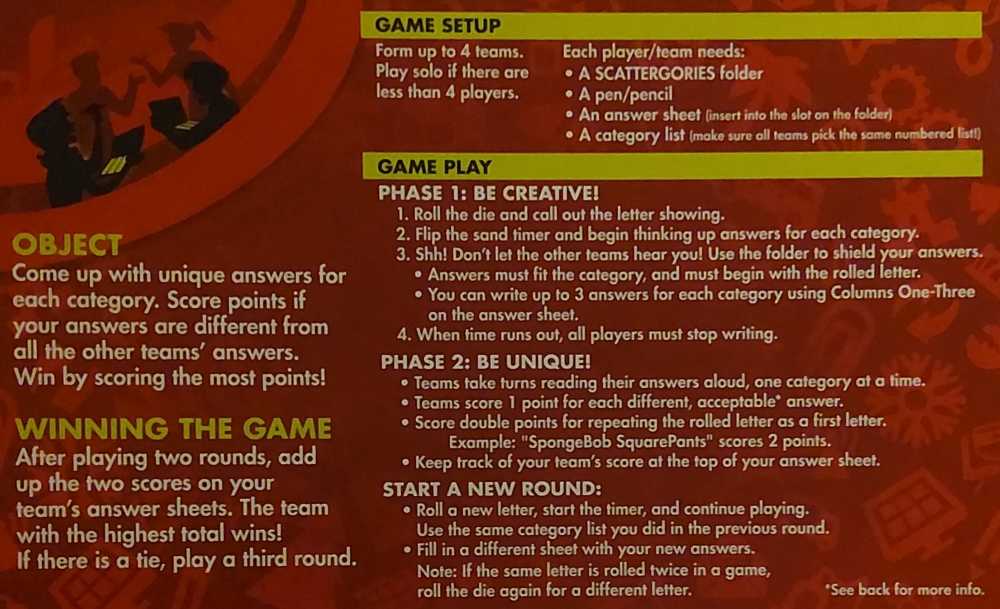 Scattergories  (2-4) board game collectible [Barcode 653569887447] - Main Image 4