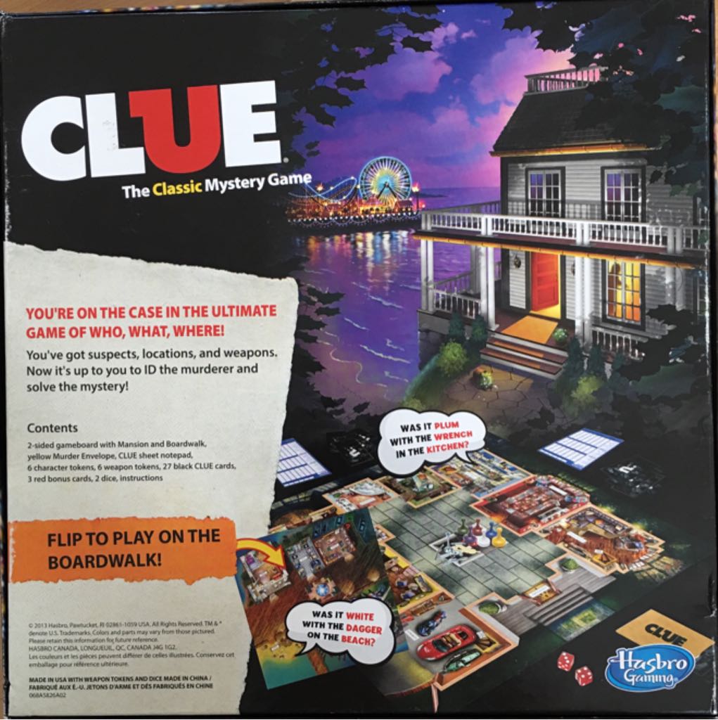 Clue  (3-6) board game collectible [Barcode 653569891390] - Main Image 2