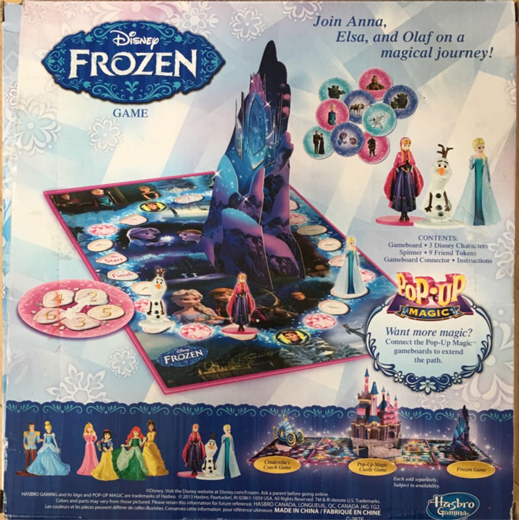Pop•Up Magic : Disney Frozen  (2-3) board game collectible [Barcode 653569962090] - Main Image 2