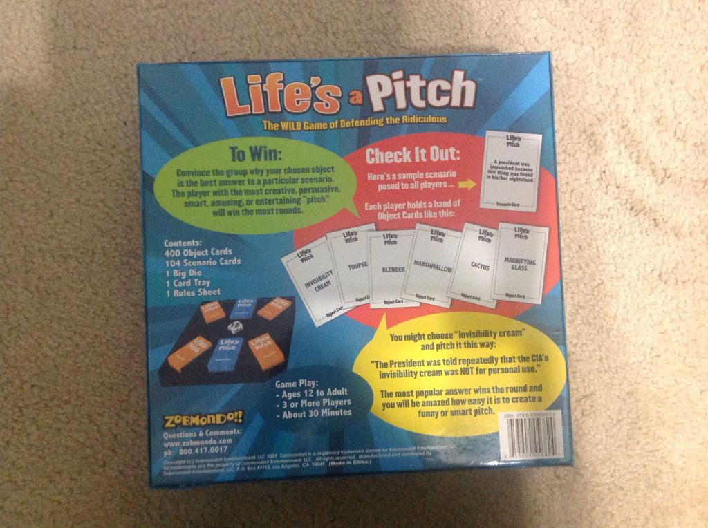 Life’s A Pitch  (3+) board game collectible [Barcode 653609456824] - Main Image 2