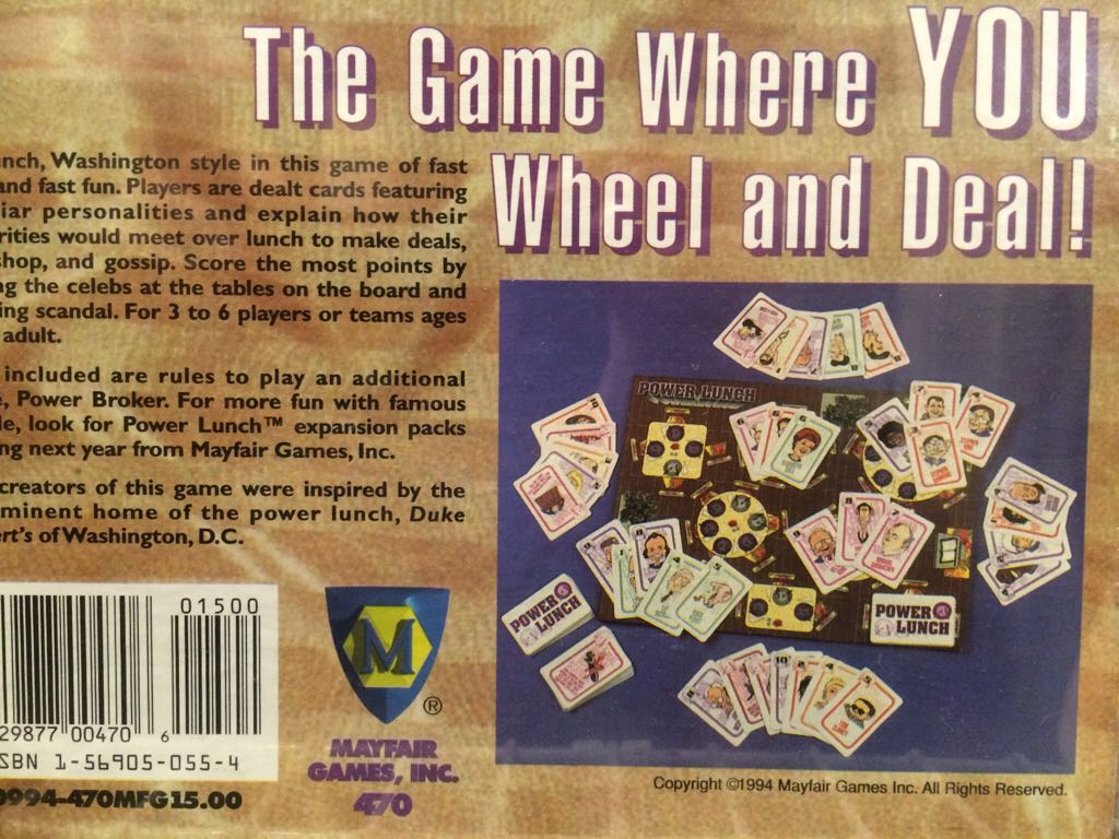 Power Lunch  (2-6) board game collectible [Barcode 029877004706] - Main Image 2