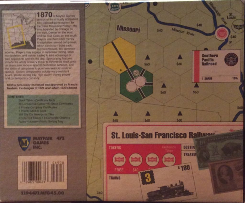 1870  (3 - 6) board game collectible [Barcode 029877004713] - Main Image 2