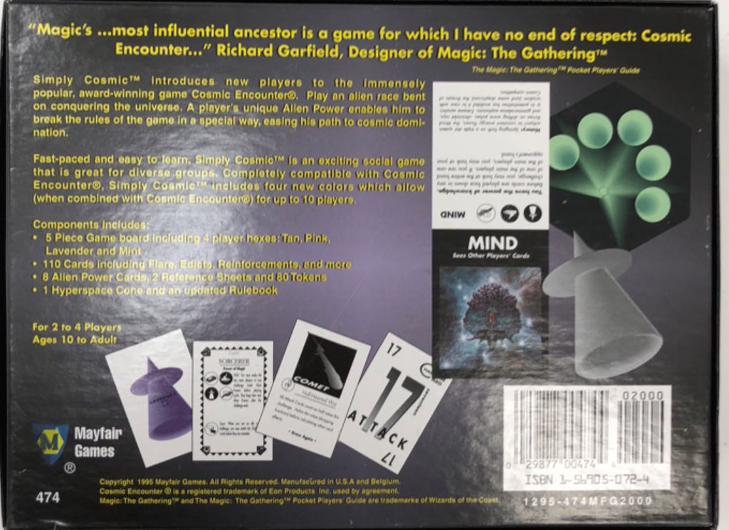 Simply Cosmic  (2-4) board game collectible [Barcode 029877004744] - Main Image 2