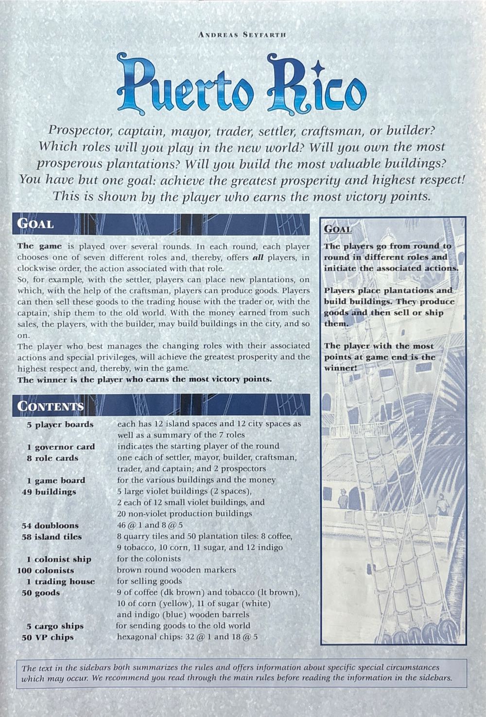 Puerto Rico  (3-5) board game collectible [Barcode 655132001953] - Main Image 3