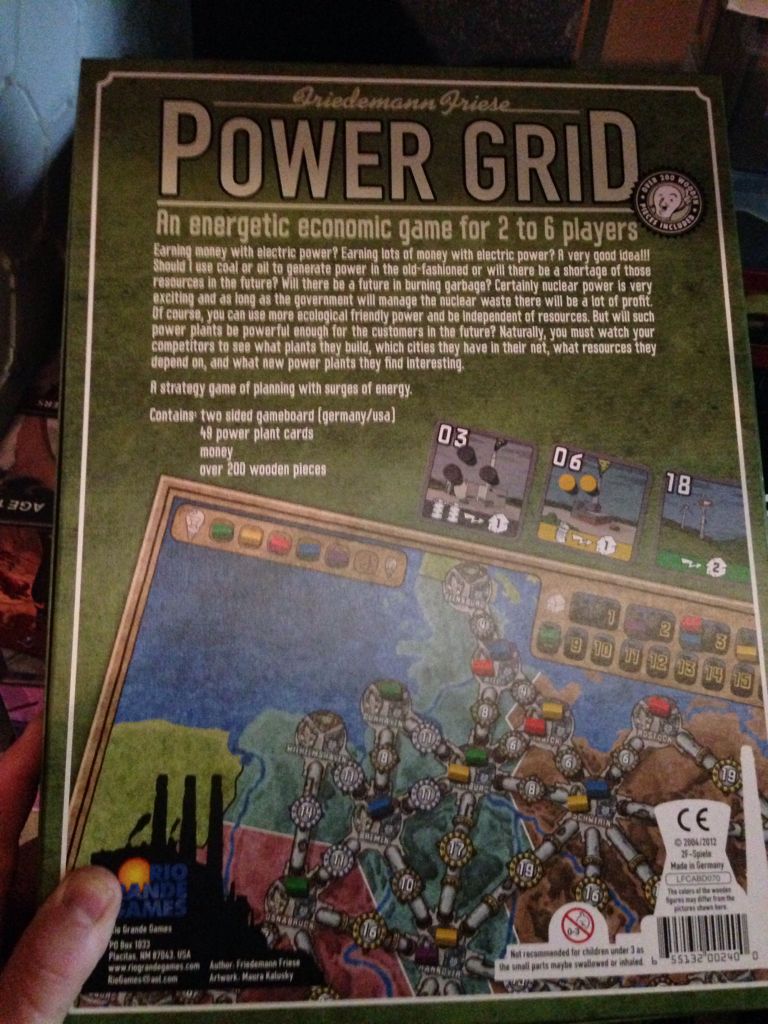 Power Grid  (2-6) board game collectible [Barcode 655132002400] - Main Image 2