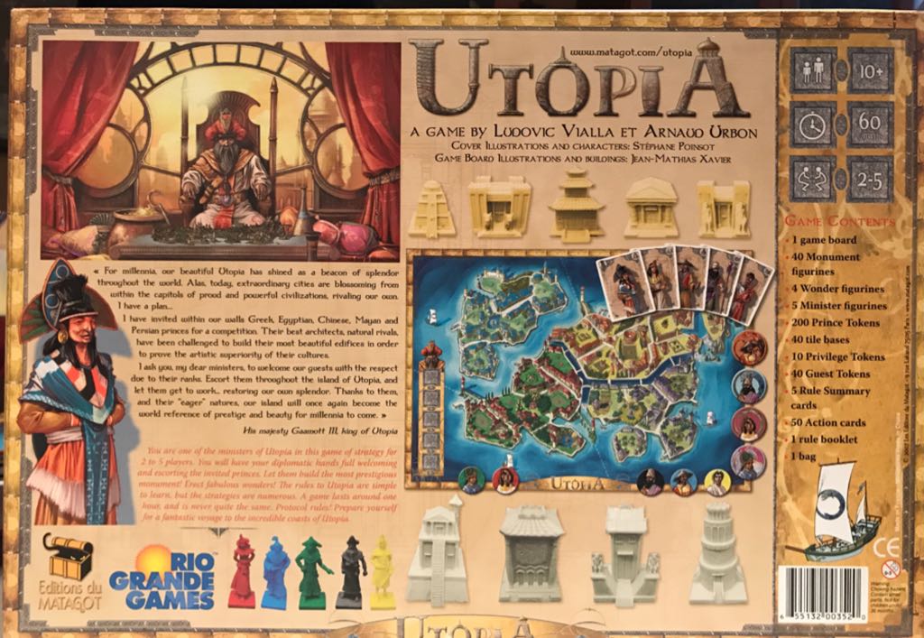 Utopia  (2 to 5) board game collectible [Barcode 655132003520] - Main Image 2