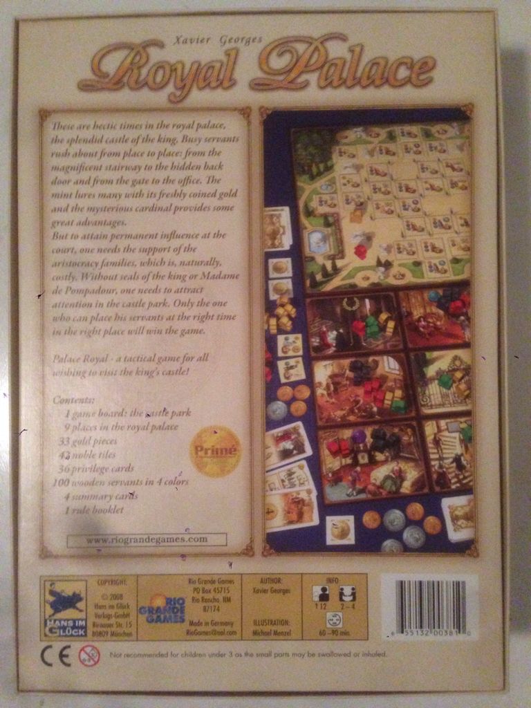 Royal Palace  (2-4) board game collectible [Barcode 655132003810] - Main Image 2