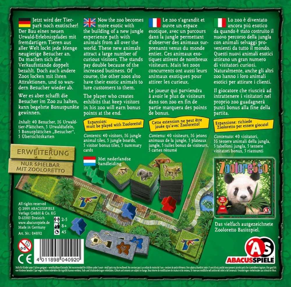 Zooloretto: Expansion Pack #2  (2-5) board game collectible [Barcode 655132003827] - Main Image 3