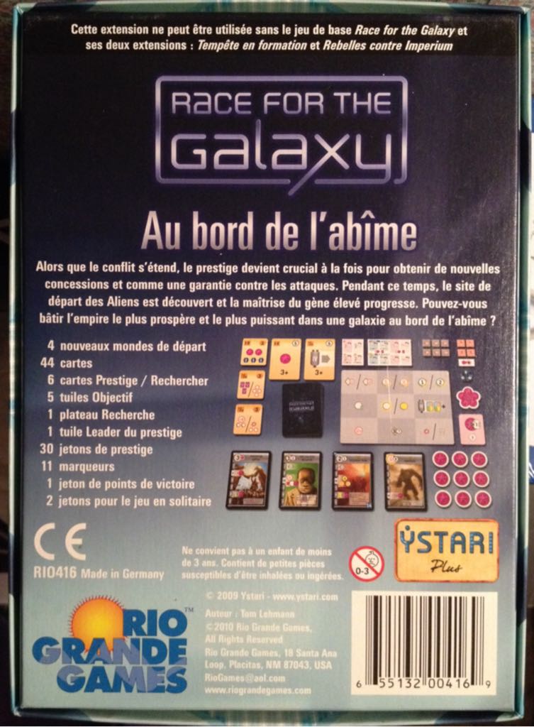 Race For The Galaxy: The Brink Of War  (1-6) board game collectible [Barcode 655132004169] - Main Image 2