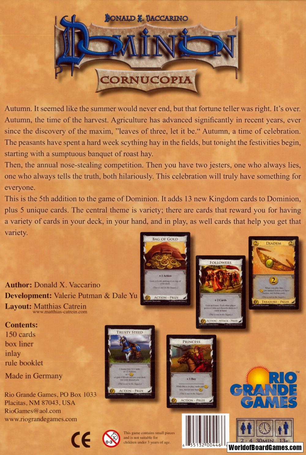 Dominion: Cornucopia  (2-4) board game collectible [Barcode 655132004466] - Main Image 2