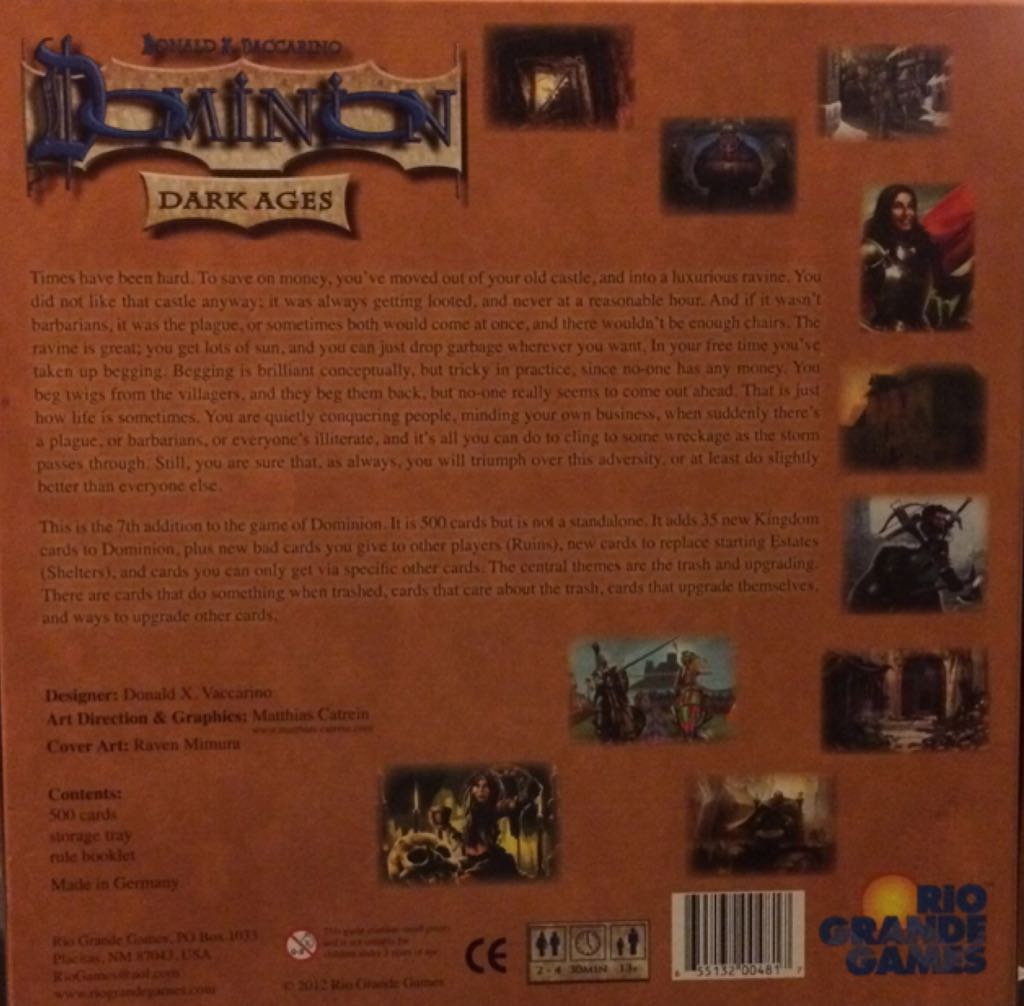 Dominion: Dark Ages  (2 - 4) board game collectible [Barcode 655132004817] - Main Image 2