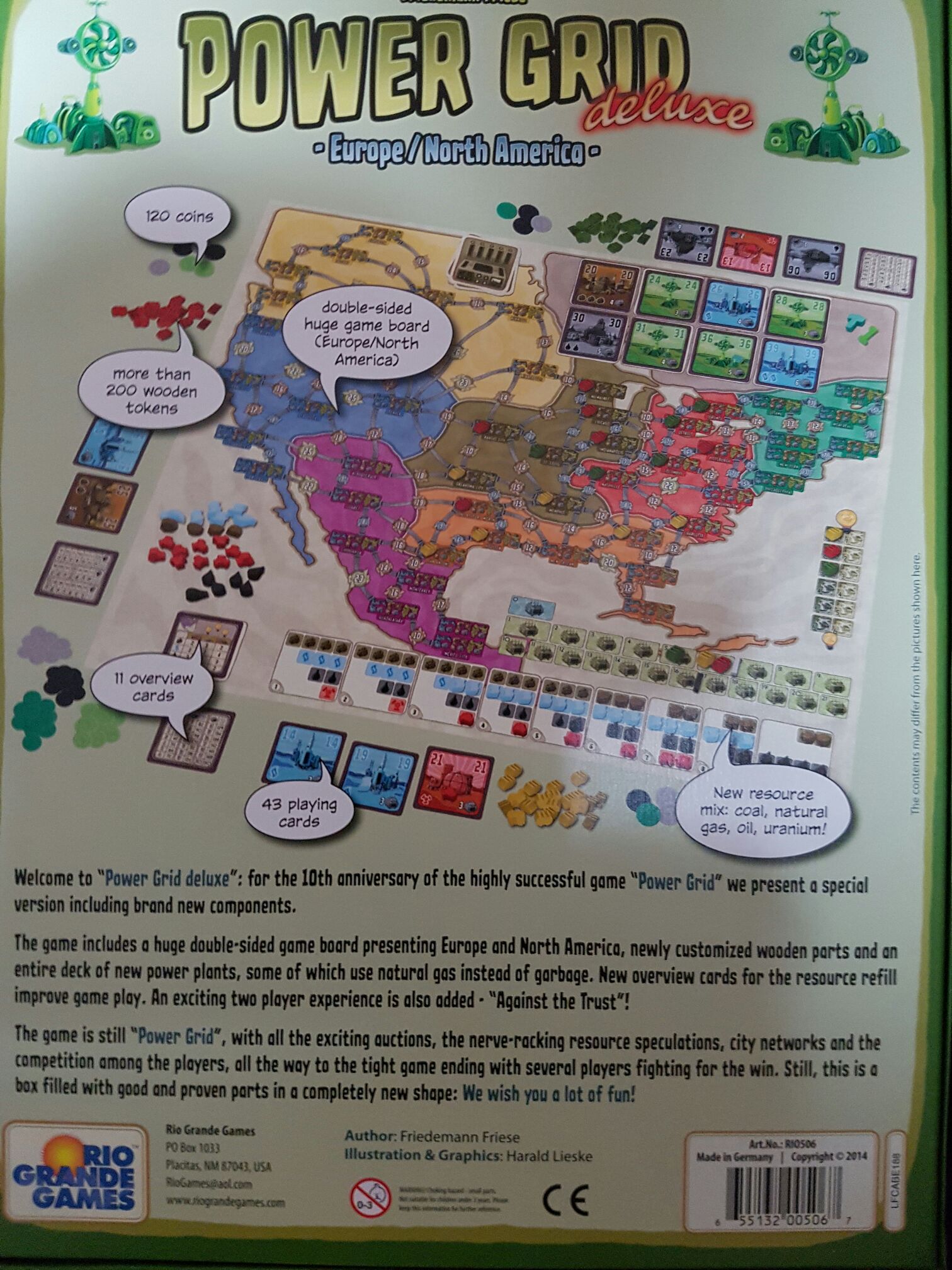 Power Grid: Deluxe  (2-6) board game collectible [Barcode 655132005067] - Main Image 2