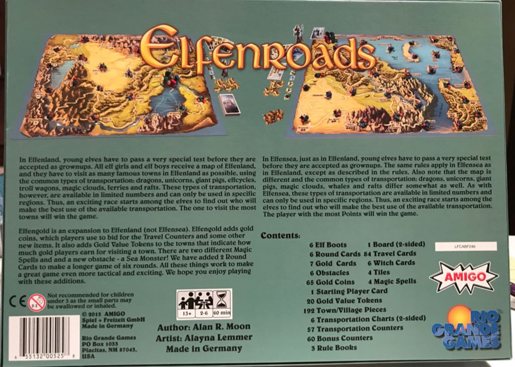 Elfenroads  (2-6) board game collectible [Barcode 655132005258] - Main Image 2