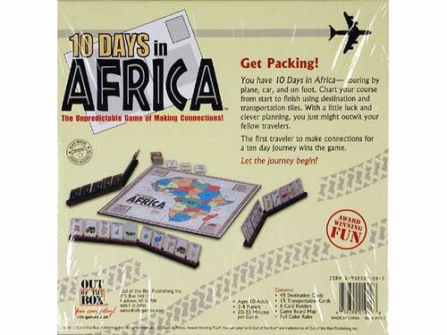 10 Days in Africa  (2 to 4) board game collectible [Barcode 659390010108] - Main Image 2