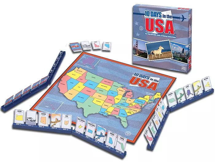 10 Days In The USA  (2-4) board game collectible [Barcode 659390010115] - Main Image 3