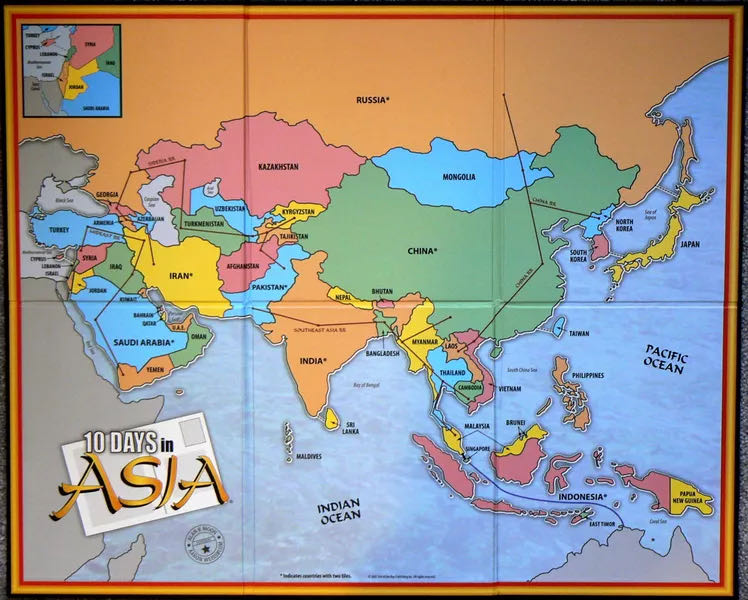 10 Days In Asia  (2-4) board game collectible [Barcode 659390010139] - Main Image 4