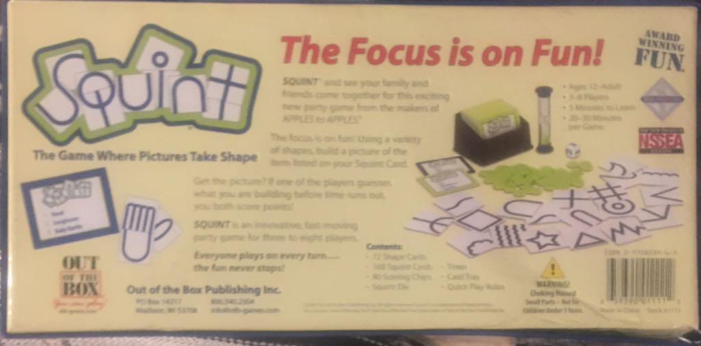 Squint  (3-8) board game collectible [Barcode 659390011112] - Main Image 2