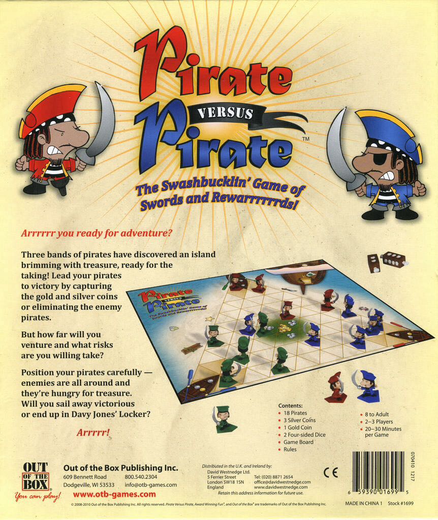 Pirate Versus Pirate  board game collectible [Barcode 659390016995] - Main Image 2